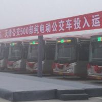 青岛高科充电桩雾霾中亮相天津公交新能源基地充电站